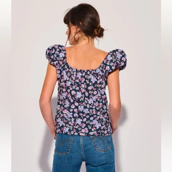 Nation Los Angeles Angel floral blouse top size XL - Picture 3 of 12